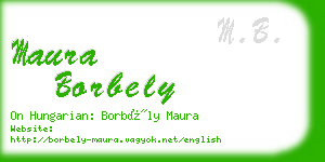 maura borbely business card